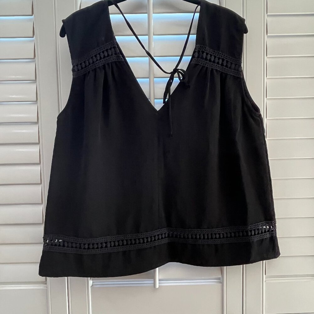 Women's Black Tank Blouse Size Medium